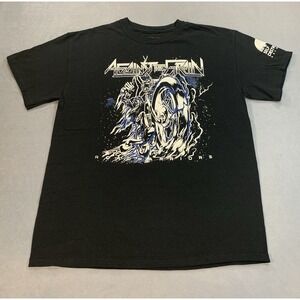 Against The Grain Detroit Speed/Thrash Heavy Metal Band T-Shirt Size M Black